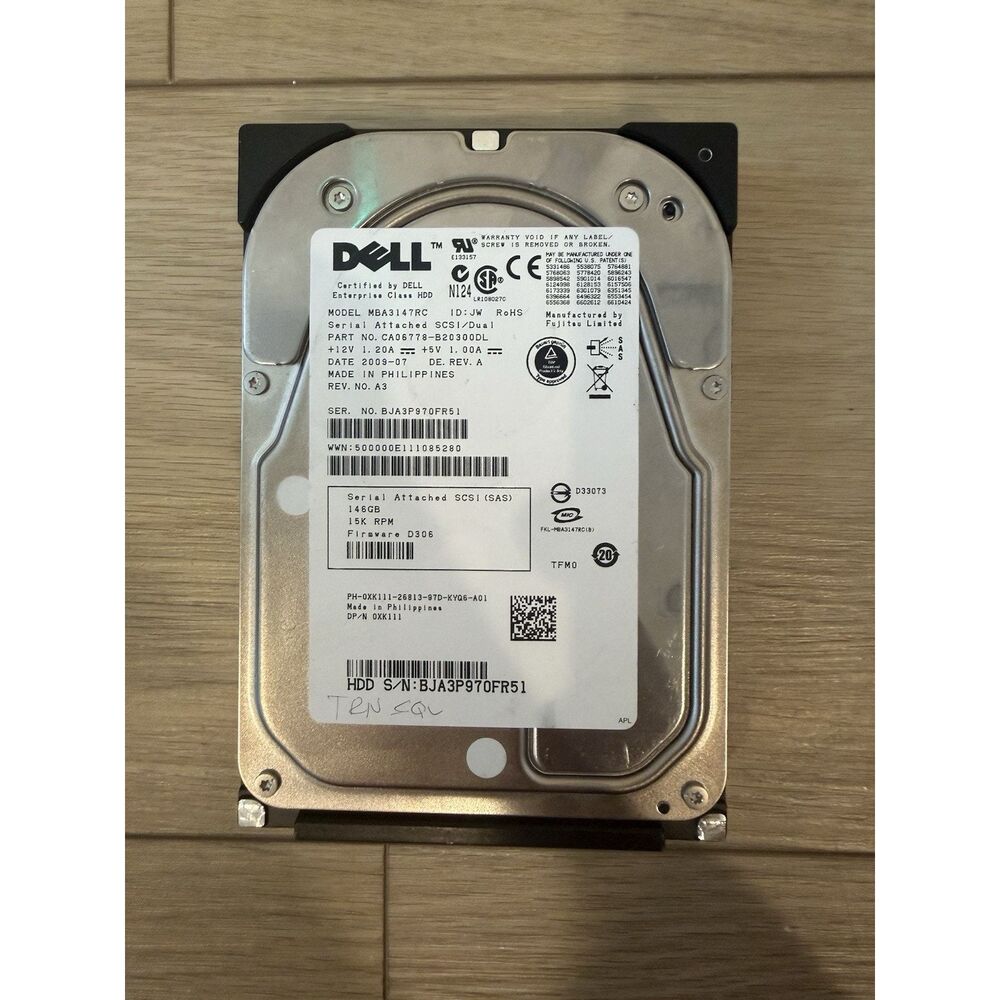 Dell MBA3147RC 146GB 15K.7 6Gbps SAS -